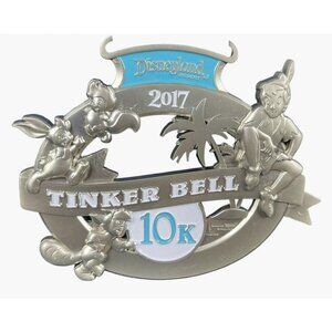 2017 Tinker Bell 10K RunDisney Medal Disneyland Resort Peter Pan